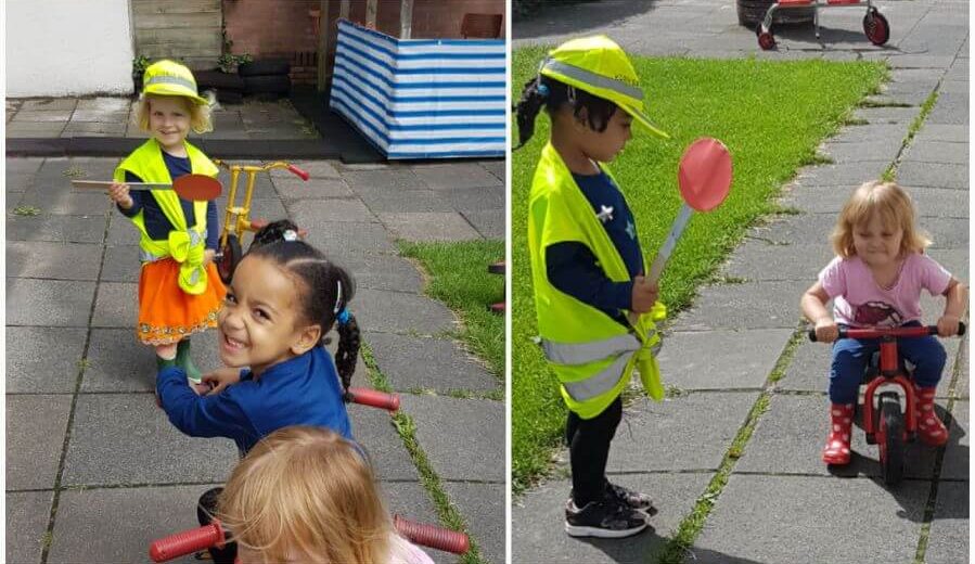 Kleine verkeersregelaars op kinderdagverblijf Ons Stekkie